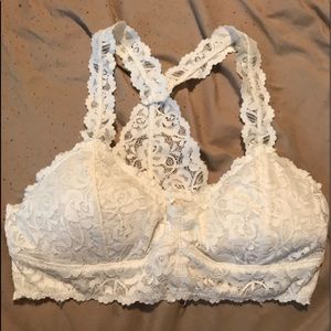 White lace bralette